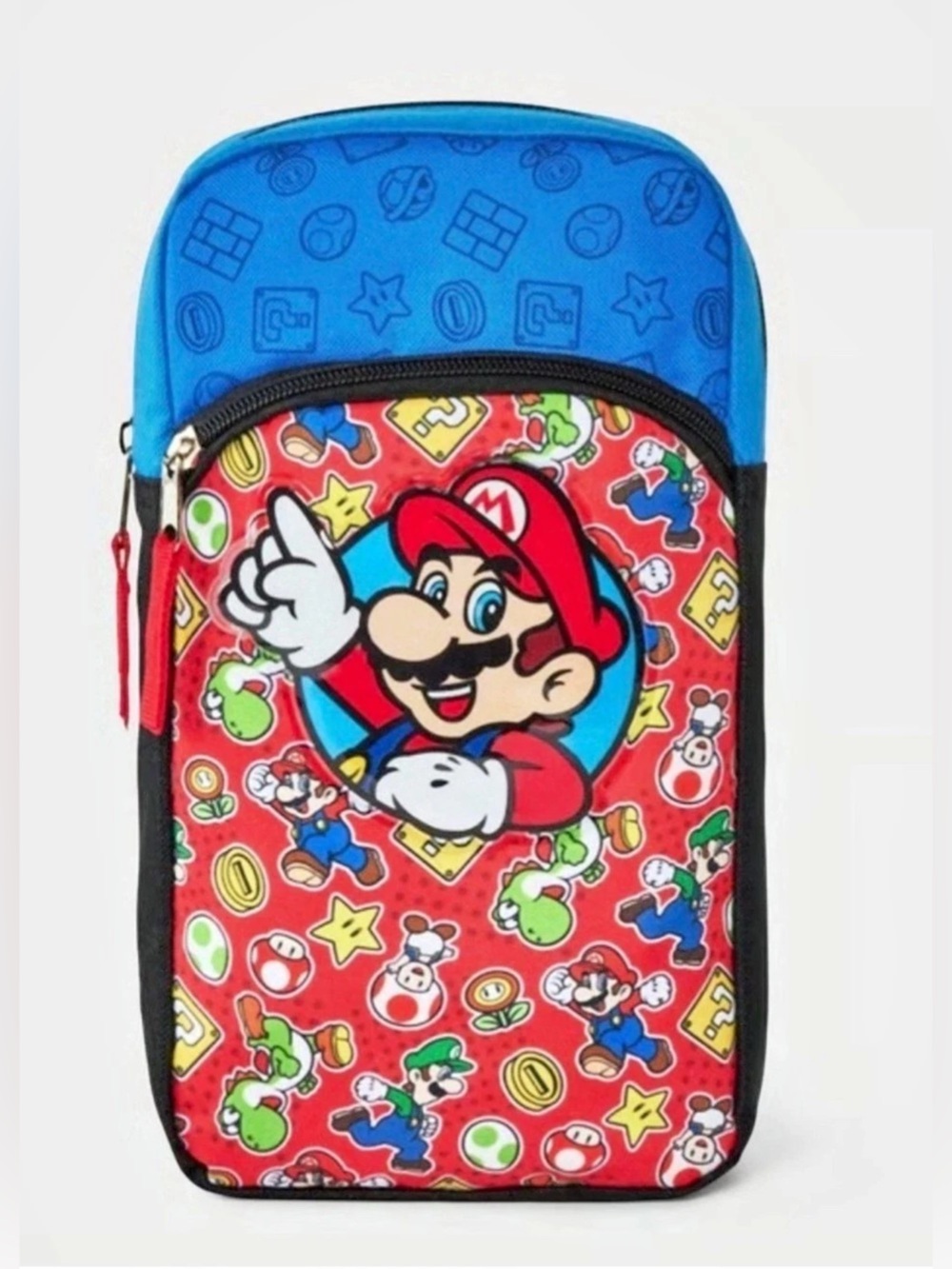 Super Mario Bros Kids Sling Bag Shoulder Backpack Red Blue NWT Small